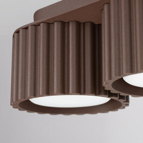 Sollux Lighting Plafondlamp AURA 3 bruin Gx53 - 32,5x10x8cm