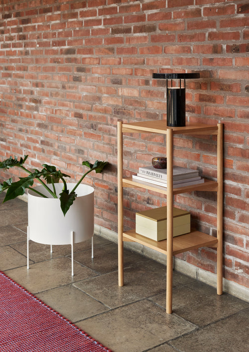 Hübsch bijzettafel Solution - mdf/okernfineer/eikenhout - 43x38xh91cm