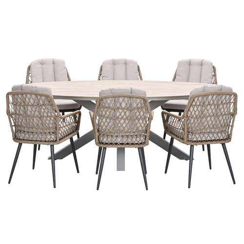 Garden Impressions tuinset Kalibo - Tulli - natural - 220x115 cm - 7-delig - vtwonen shop