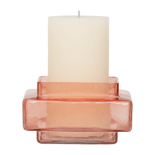 Urban Nature Culture theelichthouder XL Isla Quartz Pink Quartz Pink - 11.8x11.8x6.5cm