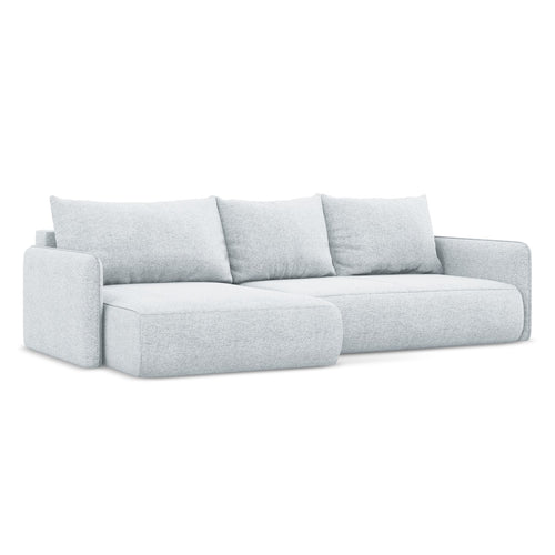 LaMiaSofa hoekbank links Palermo - chenille stof - lichtblauw - 240x148x86