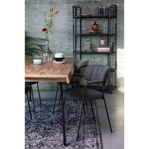 Housecraft Living Jolien Eetkamerstoelen armleuning Zwart/Grijs - Set van 2 - vtwonen shop