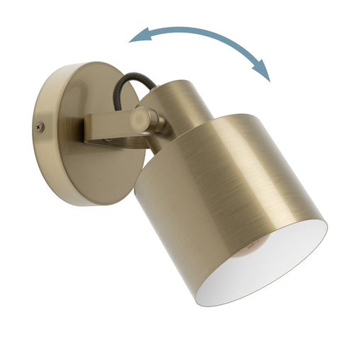 EGLO spot Southery - e27 - 1 lichts - 18.5 cm - goud/crème - vtwonen shop