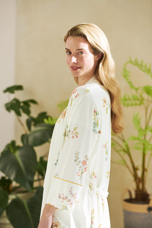 Pip Studio - Naomi Kimono - Dames - Blossom Chique - Wit - XXL