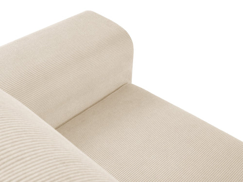 Cosmopolitan Design Uitklapbare hoekbank links met opbergdoos Kyoto 4-zits, ribfluwelen, beige - 145x241x88cm