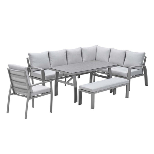 Garden Impressionslounge dining set Cameron 5-delig rechts - taupe