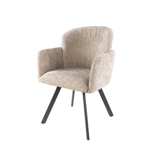 Giga Meubel Eetkamerstoel Embrace - Zand - Draaibaar - Set van 2 - vtwonen shop