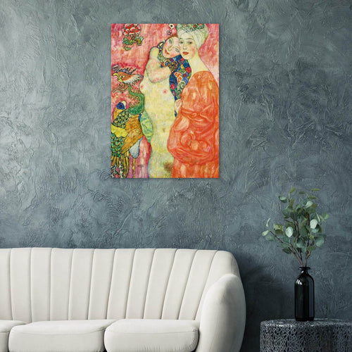 Artfulprints Poster Gustav Klimt - The women friends   - 70x100 cm - Roze