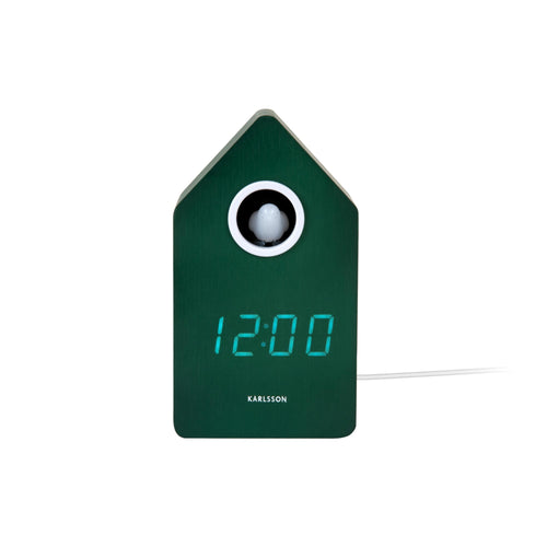 Karlsson wekker Cuckoo LED - groen - Ø9cm - vtwonen shop