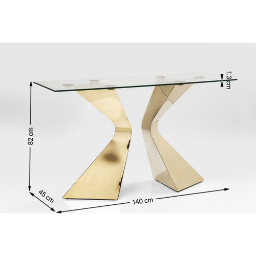 Kare Design Console Gloria 140x45cm goud - vtwonen shop