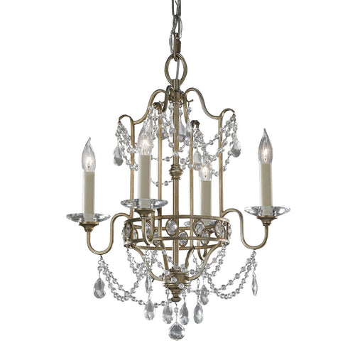 Elstead Gianna - Kroonluchter 4 lichtzilver finish, E14