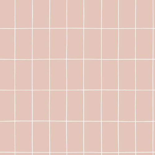 ESTAhome behang kleine tegeltjes licht roze - 50 x 900 cm - 131794