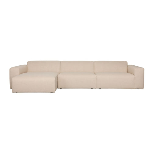 Zuiver Sofa Milka 4,5-zitsbank Chaise longue Links Zand - Crème - vtwonen shop