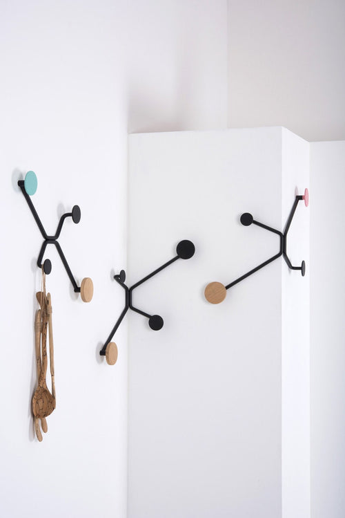 Gazzda Hook coat rack inner corners - wandkapstok black