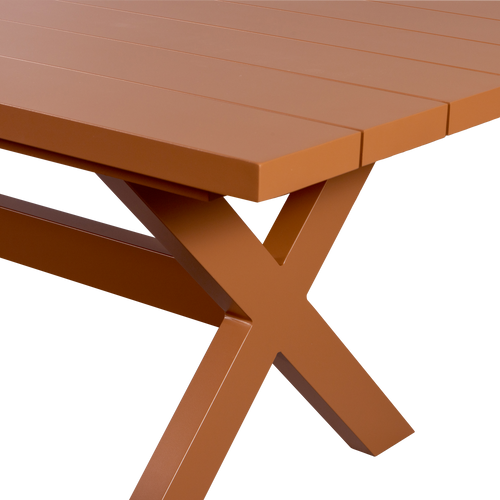 WOOOD picknicktafel tuin Delta - Aluminium - Terra - 75x220x105 - vtwonen shop