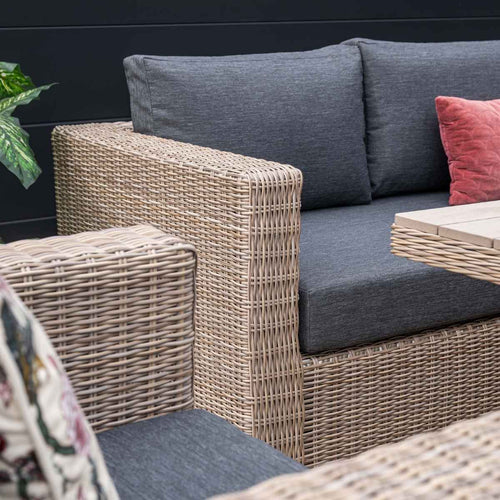 Garden Impressions lounge dining set Tennessee vintage willow - texfiber 3-delig