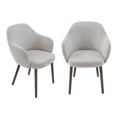 Signature - ERNEST Set van 2 fauteuils - Lichtgrijs - 52x51x77 cm