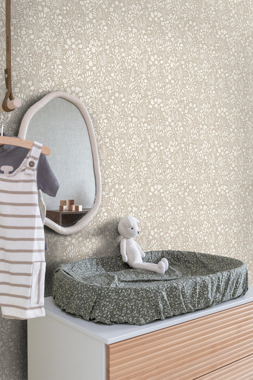 ESTAhome behang bloemetjes lichtbeige - 50 x 900 cm - 131253 - vtwonen shop