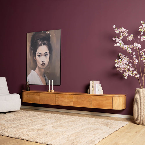 Starfurn Tv-meubel Excellent - Naturel Hout - 280x35x30cm