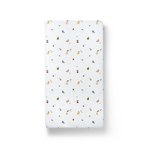 Petite Amélie Hoeslaken FRUIT - 70x140 cm - biologisch katoen - crème