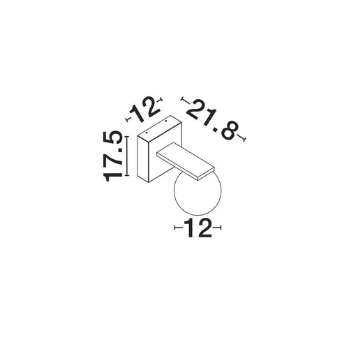 Nova Luce ORACLE Buitenwandlamp met bolvorm, zandkleurig zwart, LED 9W 425lm 3000K IP65