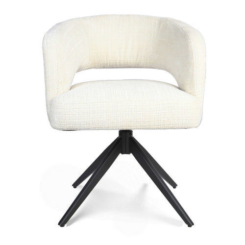 Starfurn Eetkamerstoel Demi - Off White/Zwart - Set van 2