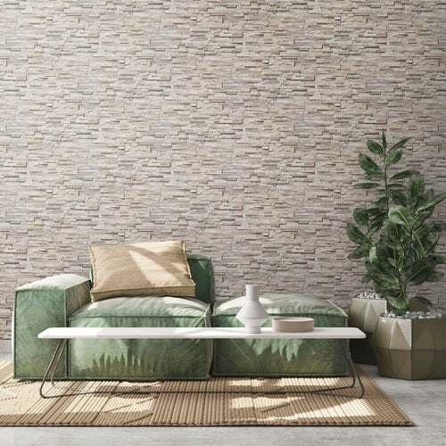 Livingwalls behang steen beige en bruin - 53 cm x 10.05 m - AS-388161 - vtwonen shop