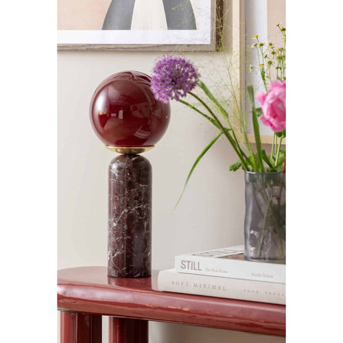 Leitmotiv tafellamp Lazio Sphere - rood - Ø15cm