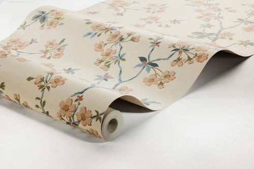 Borastapeter behang bloesemtak beige en groen - 53 cm x 10.05 m - 660016 - vtwonen shop