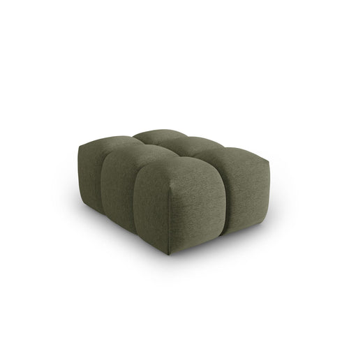 Cosmopolitan Design - Poef Verona structurele stof donker olijfgroen - 85x60x40cm