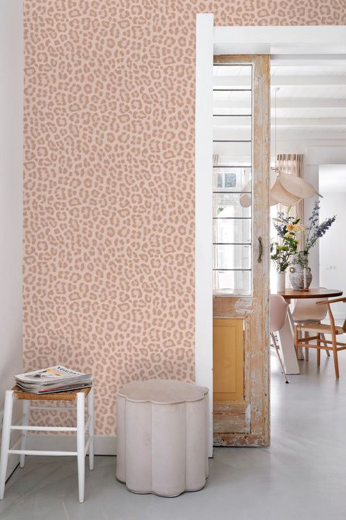 ESTAhome behang panterprint poederroze - 53 cm x 10.05 m - 139964