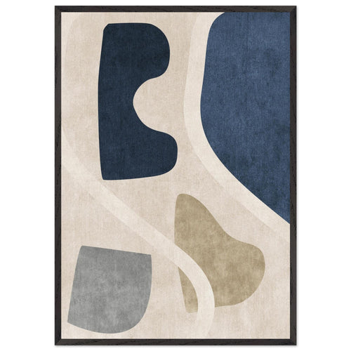 Artfulprints Poster met Lijst Boho – Abstract shapes   - 70x100 cm - Meerkleurig