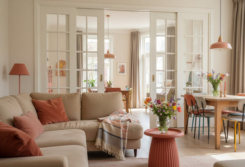 MaximaVida kunststof bijzettafel Mila rond 50 cm roestbruin - vtwonen shop