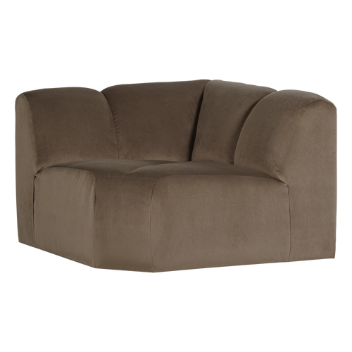 WOOOD hoekelement recht Mojo - Velvet - Taupe - 74x105x105
