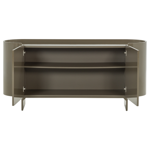 WOOOD tv meubel 160 cm Liora - Hout - Hoogglans Groen - 75x160x45