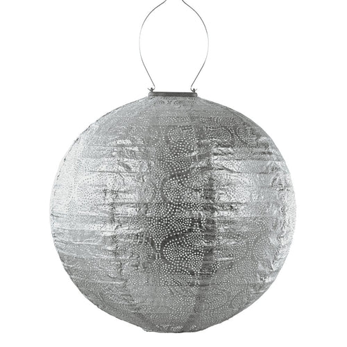 Lumiz solar lampion - lace rond - 30 cm - zilver