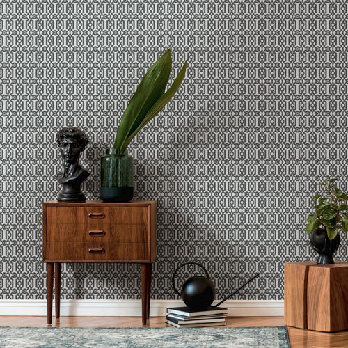 Livingwalls behang grafisch motief zwart en wit - 53 cm x 10.05 m - AS-390624 - vtwonen shop