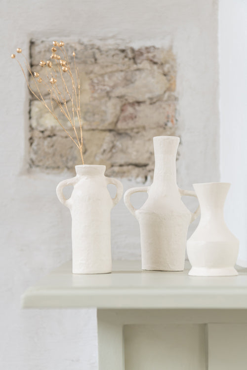 J-Line vaas - aluminium - wit - set van 3 - vtwonen shop