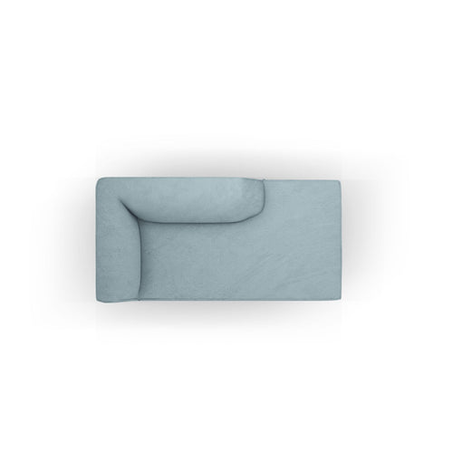 Cosmopolitan Design - Ligstoel rechts Siena ribfluwelen lichtblauw - 181x93x69cm