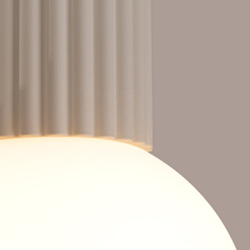 Sollux Lighting Plafondlamp HALO beige IP44 - 12x12x21cm