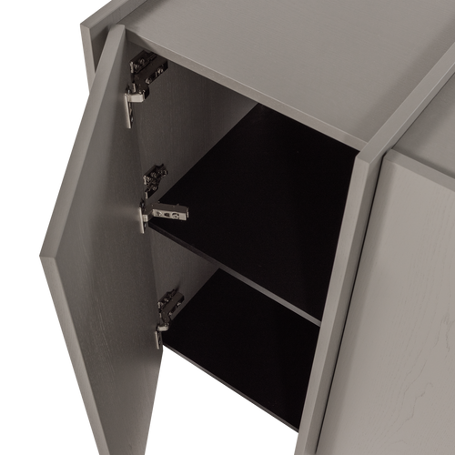 WOOOD dressoir 200 cm Brock - Essen Fineer - Warmgrijs - 85x200x44