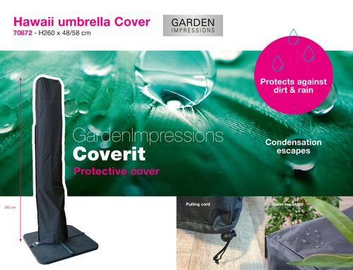 Garden Impressions Hawaii parasolset 300x300 zwart 90 kg