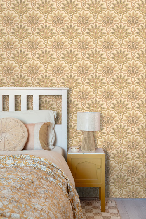 ESTAhome behang oosters barok motief zand beige - 50 x 900 cm - 131035 - vtwonen shop