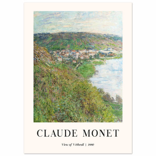 Artfulprints  Claude Monet - View of Vétheuil   poster 50x70 cm - vtwonen shop
