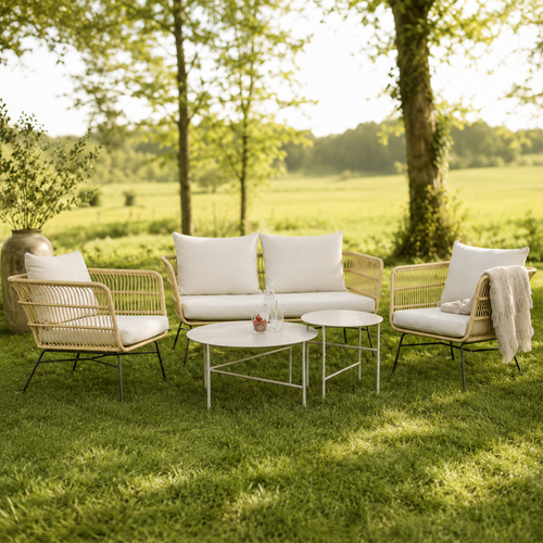 Lisomme Mila metalen tuin salontafel grijs - Ø 70 cm