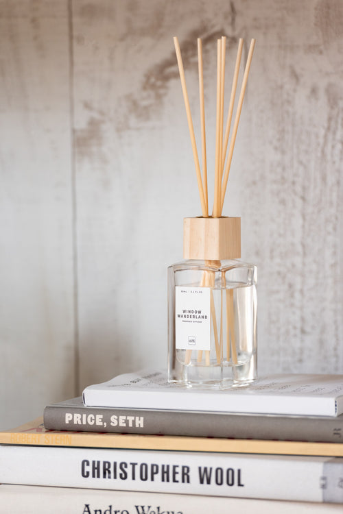 J-Line geurstokjes Vierkant - Window Wanderland -  glas - transparant - large