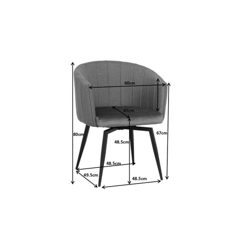 Kare Design Draaistoel met armleuningen Merida roze - vtwonen shop