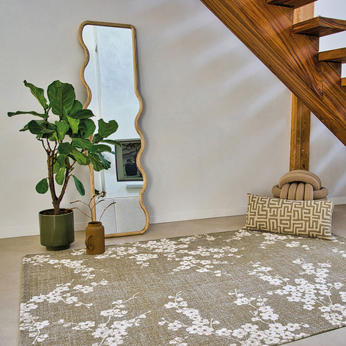 Louis De Poortere binnen & buiten machinewasbaar vloerkleed Sakura van 70% gerecycled PET - groen - 170x235cm