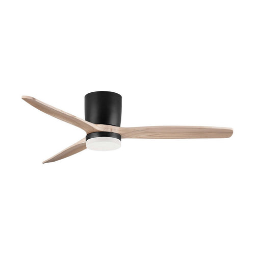 Nova Luce ALOA Plafondventilator Sandy Black, naturel hout, LED 18W 1170lm 3000-4000-6500K kleurtemperatuur, afstandsbediening
