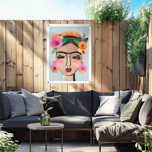 Reinders Colourful Face tuinposter -  meerkleurig/multi color - tuin - 80x60cm